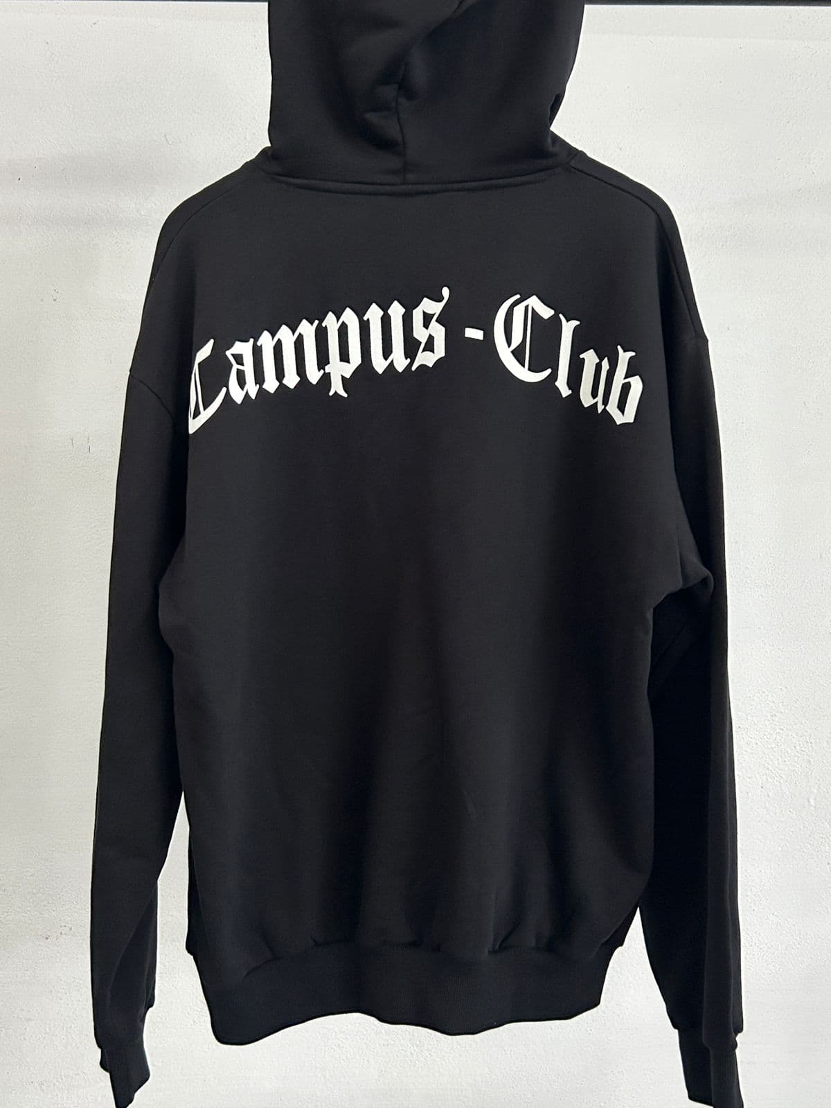 Black hoodie Campus Club gothic back print