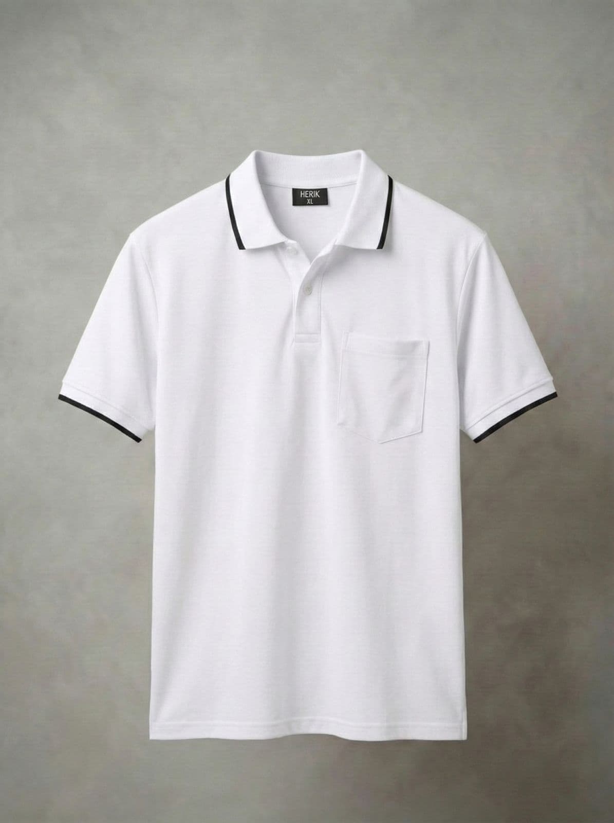 Purple Polo with black collar