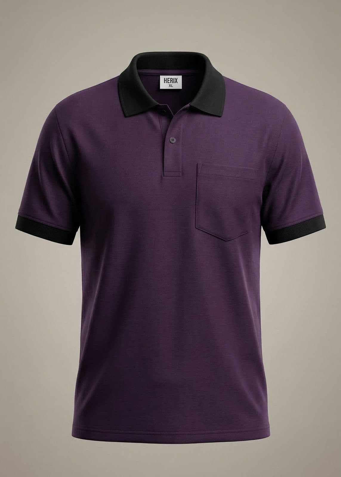 Red Polo with white tipping